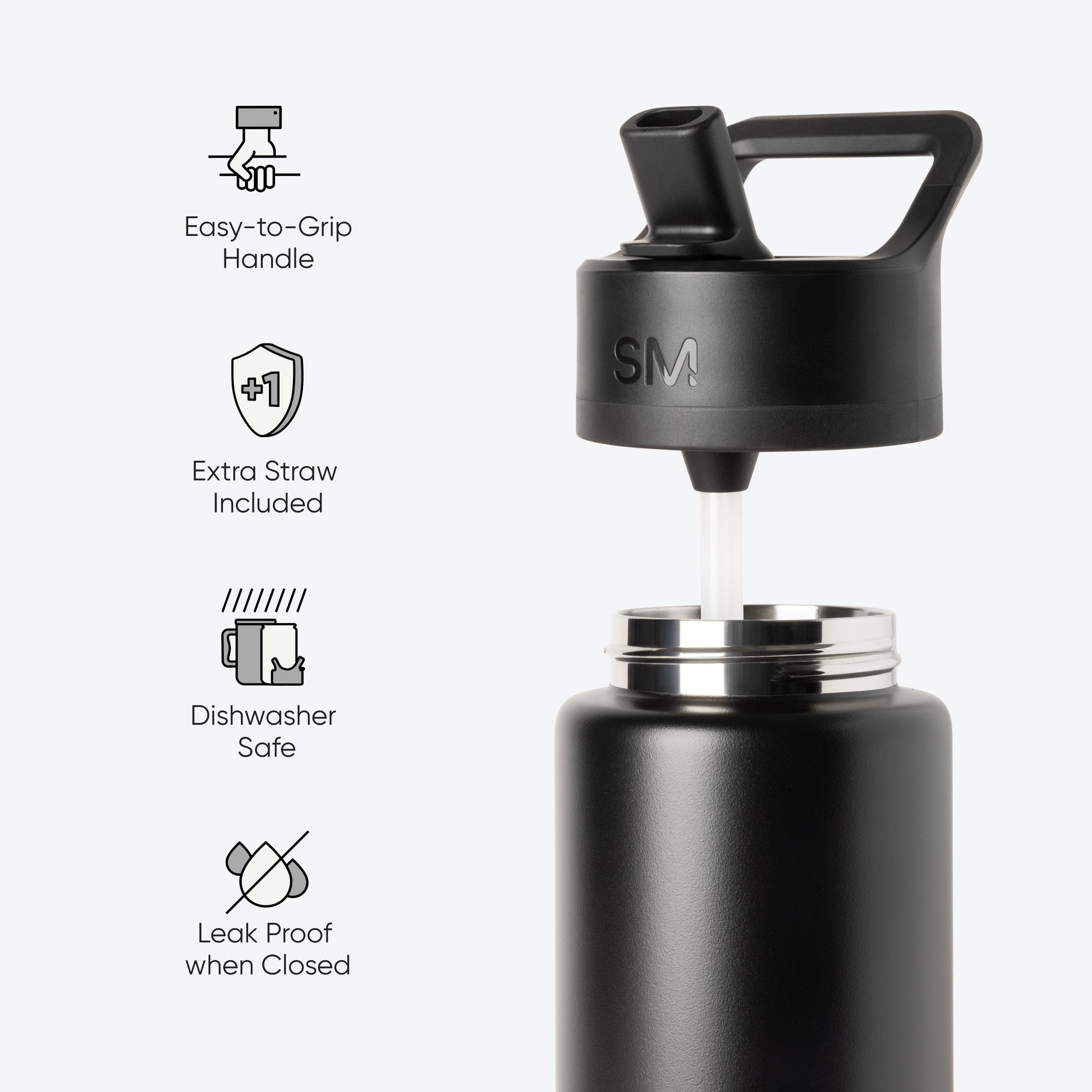 Summit Kids Water Bottle with Straw Lid - Image 2