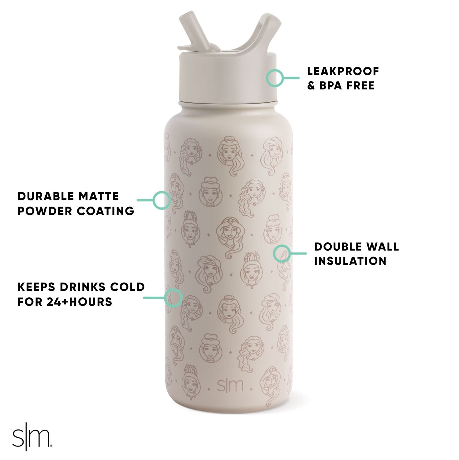 Disney Summit Water Bottle with Straw Lid - Image 2