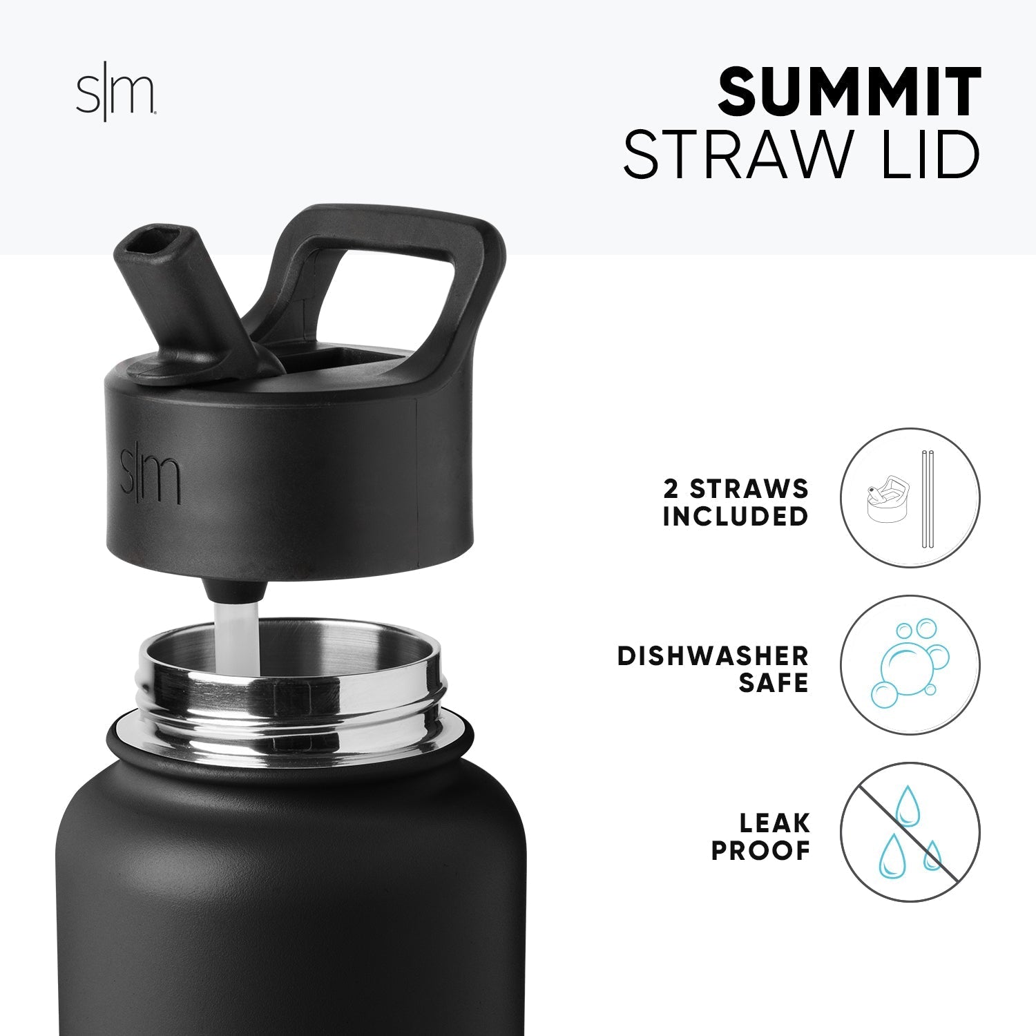 Dude Perfect Summit Water Bottle with Straw Lid - Image 5